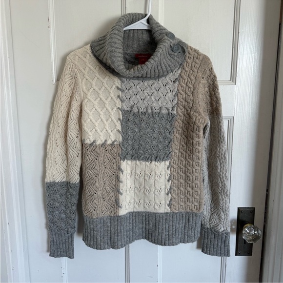 Sundance Sweaters - Sundance mixed knit lambswool turtleneck size small